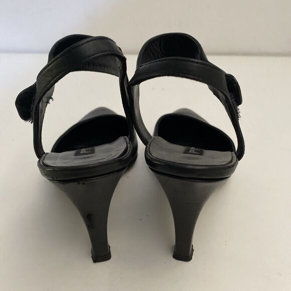 Paul Green Leather Nicolette Pump Black Pointed Toe Ankle Strap 5 UK 7.5… - Picture 5 of 8